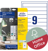 R&uuml;ckenschilder C32266-10, wei&szlig;, schmal/kurz, 30x190mm, einsteckbar