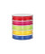 Geschenkband SATIN 9510515-001, 10mm x 3m, rot/pink/hellgrün/gelb/blau