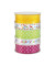 Geschenkband Geburtstag 9510515-011, Happy-Birthday-Schriftzug & Konfetti, 2x mit Punkten, 15mm/25mm x 3m, farbig sortiert