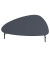 Beistelltisch LAZY, 40cm (H), 93x50cm (BxT), Trapezform, schwarz / schwarz