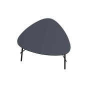 Beistelltisch LAZY, 45cm (H), 60,5x50cm (BxT), Trapezform, schwarz / schwarz