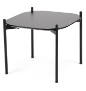 Beistelltisch MEET, 40cm (H), 50x50cm (BxT), quadratisch, schwarz / schwarz