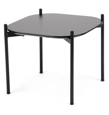 Beistelltisch MEET, 40cm (H), 50x50cm (BxT), quadratisch, schwarz / schwarz
