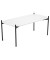Beistelltisch MEET, 40cm (H), 100x50cm (BxT), rechteckig, wei&szlig; / schwarz
