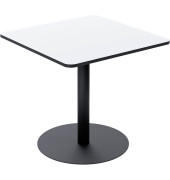 Bistrotisch MEZZO, 75cm (H), 80x75x80cm (BxHxT) (BxT), quadratisch, wei&szlig; / schwarz