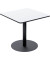 Bistrotisch MEZZO, 75cm (H), 80x80cm (BxT), quadratisch, wei&szlig; / schwarz