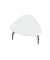 Beistelltisch LAZY, 45cm (H), 60,5x50cm (BxT), Trapezform, wei&szlig; / schwarz