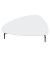 Beistelltisch LAZY, 40cm (H), 93x50cm (BxT), Trapezform, wei&szlig; / schwarz