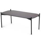 Beistelltisch MEET, 40cm (H), 100x50cm (BxT), rechteckig, schwarz / schwarz