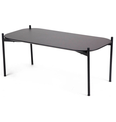 Beistelltisch MEET, 40cm (H), 100x50cm (BxT), rechteckig, schwarz / schwarz