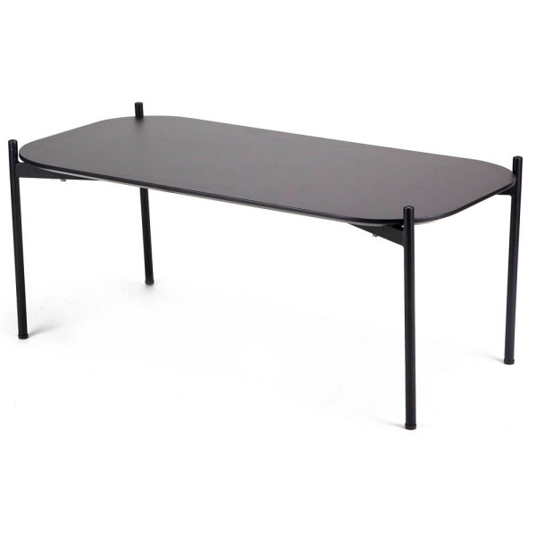 3660141226324 - Beistelltisch meet by Paperflow Meet Rechteck furniertes MDF Stahlgestell B 1000 x T 500 x H 400 mm schwarz schwarz