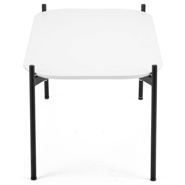 3660141226317 - Beistelltisch meet by Paperflow Meet Rechteck furniertes MDF Stahlgestell B 750 x T 500 x H 400 mm weiß schwarz