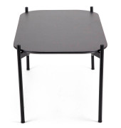 Beistelltisch MEET, 40cm (H), 75x50cm (BxT), rechteckig, schwarz / schwarz