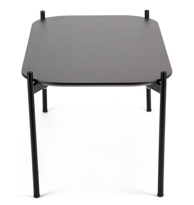 Beistelltisch MEET, 40cm (H), 75x50cm (BxT), rechteckig, schwarz / schwarz
