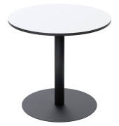 Bistrotisch MEZZO, 75cm (H), 80x80cm (BxT), rund, wei&szlig; / schwarz