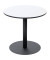 Bistrotisch MEZZO, 75cm (H), 80x80cm (BxT), rund, wei&szlig; / schwarz