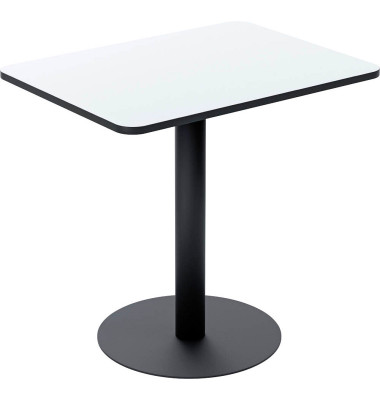 Bistrotisch MEZZO TRMC60X80.01.13, 75cm (H), 80x60cm (BxT), rechteckig, weiß / schwarz