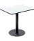 Bistrotisch MEZZO, 75cm (H), 80x60cm (BxT), rechteckig, wei&szlig; / schwarz