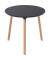 Bistrotisch PALOMBA TRPR80.23.01, 75cm (H), 80x80cm (BxT), rund, schwarz / buche