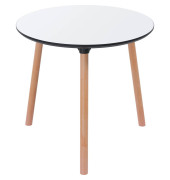 Bistrotisch PALOMBA, 75cm (H), 80x80cm (BxT), rund, wei&szlig; / buche