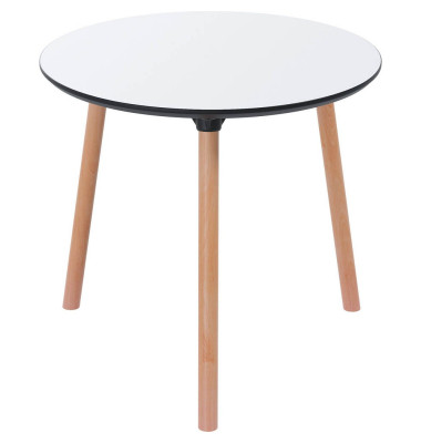 Bistrotisch PALOMBA TRPR80.23.13, 75cm (H), 80x80cm (BxT), rund, weiß / buche