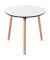 Bistrotisch PALOMBA, 75cm (H), 80x80cm (BxT), rund, wei&szlig; / buche