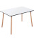 Bistrotisch PALOMBA TRPC80X120.23.13, 75cm (H), 120x80cm (BxT), rechteckig, weiß / buche
