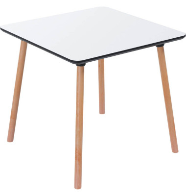 Bistrotisch PALOMBA TRPC80X80.23.13, 75cm (H), 80x80cm (BxT), quadratisch, weiß / buche