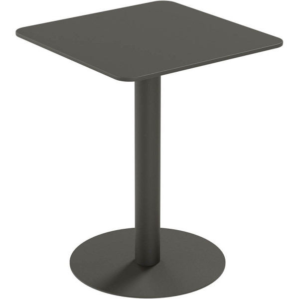 3660141226768 - meet by Paperflow Outdoor-Tisch Cross quadratisch Tellerfuß B 600 x T 600 x H 750 mm schwarz mattschwarz