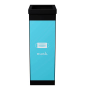 Mülltrenner 60,0 l schwarz, hellblau