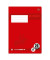 Schulheft 734010326 Premium, Lineatur 26 / kariert mit weißem Rand, A4, 90g, rot, 16 Blatt / 32 Seiten