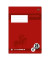 Schulheft 734010328 Premium, Lineatur 28 / kariert mit Rand innen/außen, A4, 90g, rot, 16 Blatt / 32 Seiten