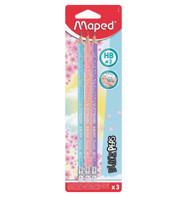 Bleistift-Set BLACK'PEPS Pastel, 851719, rose, hellblau, flieder, k.A., HB