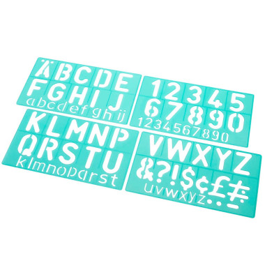 Buchstabenschablonen-Set grün Buchstabenschablonen-Set grün