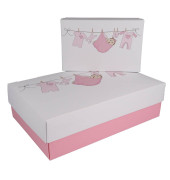 Baby Girl M & L Geschenkboxen-Set weiß