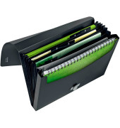 F&auml;chermappe Recycle 4624-00-95, schwarz, A4, 6 F&auml;cher