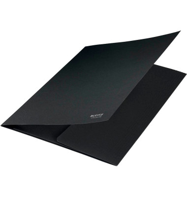 Jurismappe Recycle 3906-00-95, A4 schwarz Recyclingkarton 430g, mit 3 Einschlagklappen
