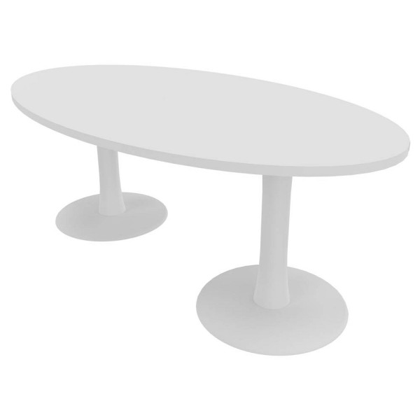 8029466135516 - Konferenztisch Idea+ weiß oval Säulenfuß weiß 2000 x 1100 x 740 cm 8029466135516 - Konferenztisch Idea+ weiß oval Säulenfuß weiß 2000 x 1100 x 740 cm