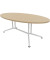 Konferenztisch X2 X2ITO20 RK I, 74cm (H), 200x110cm (BxT), oval, eiche / weiß