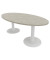 Konferenztisch Idea+ IDTR200 CL I, 74cm (H), 200x110cm (BxT), oval, beton / weiß