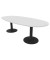 Konferenztisch Idea+ IDTR240 BA R, 74cm (H), 240x110cm (BxT), oval, weiß / dunkelgrau