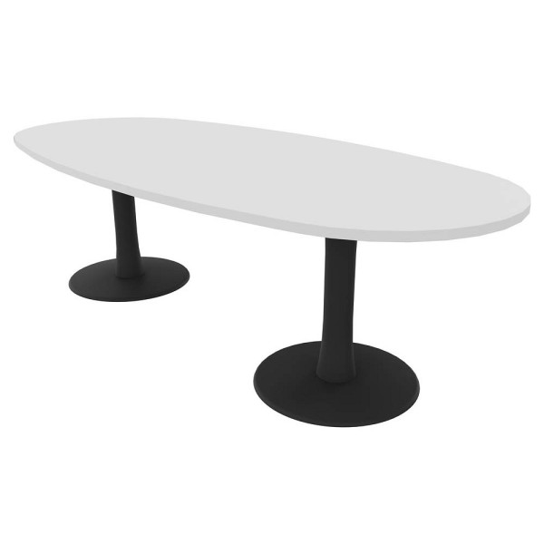 8058265533872 - Konferenztisch Idea+ weiß oval Säulenfuß grau 2400 x 1100 x 740 cm 8058265533872 - Konferenztisch Idea+ weiß oval Säulenfuß grau 2400 x 1100 x 740 cm
