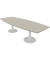 Konferenztisch Idea+ IDTR280 CL I, 74cm (H), 280x80-110cm (BxT), Tonnenform, beton / weiß