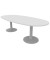 Konferenztisch Idea+ IDTR240 BA A, 74cm (H), 240x110cm (BxT), oval, weiß / silber
