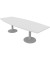 Konferenztisch Idea+ IDTR280 BA A, 74cm (H), 280x80-110cm (BxT), Tonnenform, weiß / silber