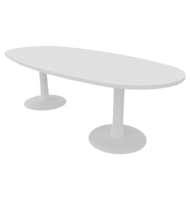 Konferenztisch Idea+ IDTR240 BA I, 74cm (H), 240x110cm (BxT), oval, weiß / weiß