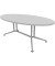Konferenztisch X2 X2ITO20 GR A, 74cm (H), 200x110cm (BxT), oval, grau / silber