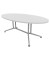 Konferenztisch X2 X2ITO20 BA A, 74cm (H), 200x110cm (BxT), oval, weiß / silber