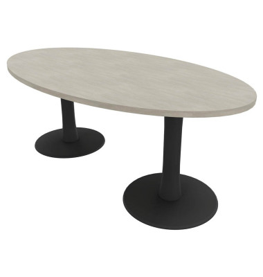 Konferenztisch Idea+ IDTR200 CL R, 74cm (H), 200x110cm (BxT), oval, buche / dunkelgrau