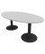Konferenztisch Idea+ IDTR200 GR R, 74cm (H), 200x110cm (BxT), oval, lichtgrau / dunkelgrau